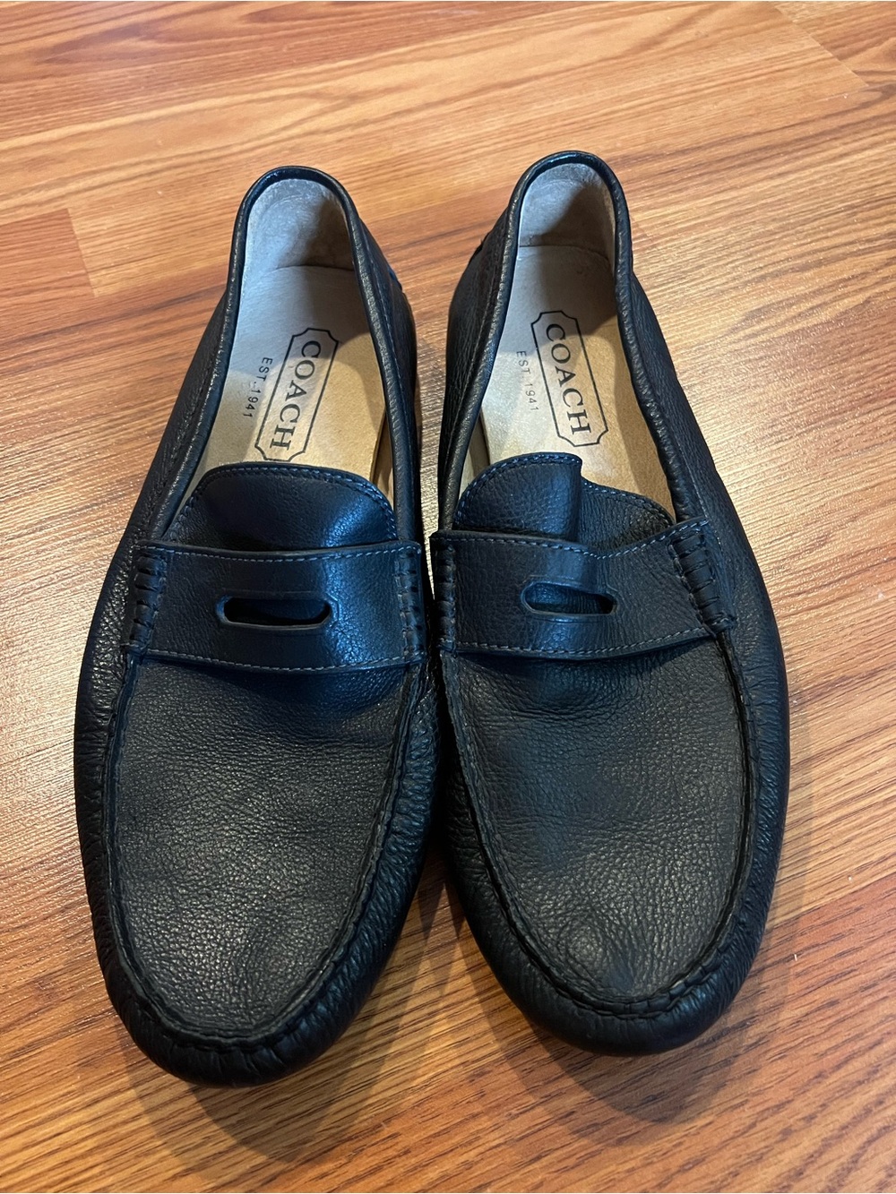 Coach Black Leather Neal Driver’s Moccasin for Men—great condition!!
